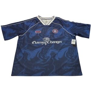 NWT Game Changer‎ Jersey XXL Soccer Football Shirt Blue NYC by Saints Studio